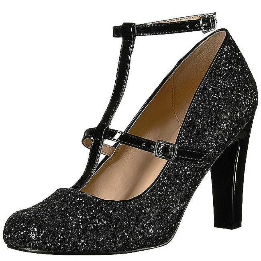 Stora Hoga Klackar For Man höga klackar | Svart Glitter 10 Cm Queen-01 Stora Storlekar Pumps Skor