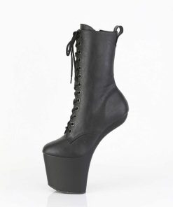 Stovletter Dam Med Plata höga klackar | Vegan 20 Cm Craze-1040 Heelless Ankle Boots Pony Heels Svarta