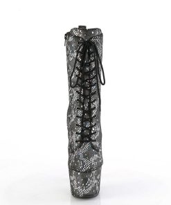 Stovletter Dam Med Plata höga klackar | Silver Orm Monster 18 Cm 1040Spf Stovletter Exotic Pole Dance Ankelboots