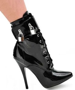 Fetish Skor & Extrema Stovlar höga klackar | Lacklader 15 Cm Domina-1023 Stiletto Ankle Boots Med Hoga Klackar