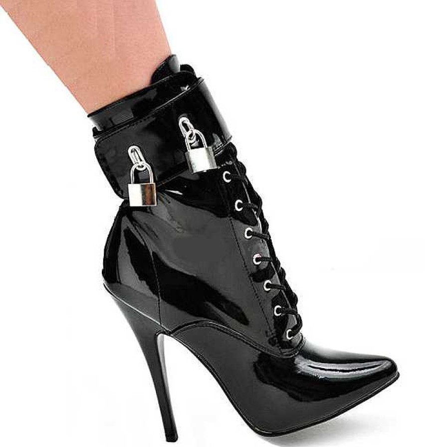 Fetish Skor & Extrema Stovlar höga klackar | Lacklader 15 Cm Domina-1023 Stiletto Ankle Boots Med Hoga Klackar