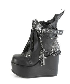 Demoniacult Skor & Stovlar Dam höga klackar | Vegan 13 Cm Poison-107 Kilklack Ankel Booties Med Wedge Plata