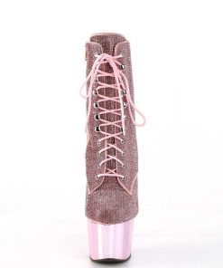 Stovletter Dam Med Plata höga klackar | Rosa Strass Stenar Plataboots 18 Cm Adore-1020Chrs Hogklackade Boots