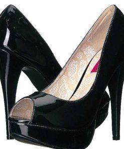 Stora Hoga Klackar For Man höga klackar | Svart Lacklader 13,5 Cm Chloe-01 Stora Storlekar Pumps Skor