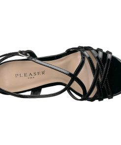 Hoga Klackar Utan Plata höga klackar | Svart 13 Cm Pleaser Amuse-13 Hogklackade Sandaletter