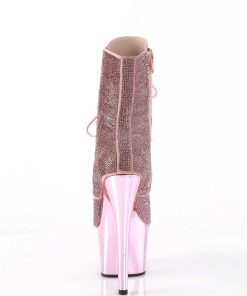 Stovletter Dam Med Plata höga klackar | Rosa Strass Stenar Plataboots 18 Cm Adore-1020Chrs Hogklackade Boots