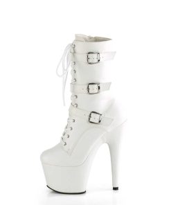 Stovletter Dam Med Plata höga klackar | Adore-1043 - 18 Cm Platform Hoga Klackar Boots Vegan Vita