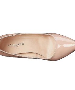 Pumps Klackar Utan Plata höga klackar | Beige Lack 10 Cm Classique-20 Spetsiga Pumps Med Stilettklackar