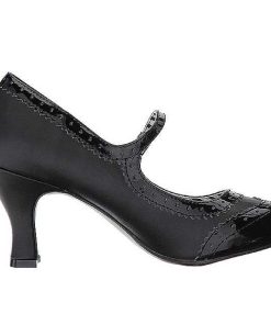 Stora Hoga Klackar For Man höga klackar | Svart Konstlader 7,5 Cm Jenna-06 Stora Storlekar Pumps Skor