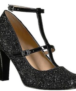 Stora Hoga Klackar For Man höga klackar | Svart Glitter 10 Cm Queen-01 Stora Storlekar Pumps Skor