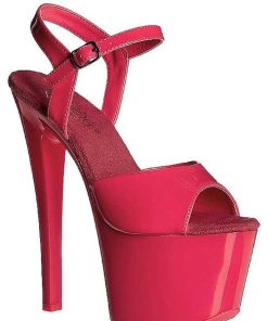 Hoga Klackar Mer Plata höga klackar | Rosa Neon 18 Cm Pleaser Sky-309Uv Plata Hogklackade Skor