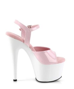 Hoga Klackar Mer Plata höga klackar | Rosa Plata 18 Cm Adore-709 Pleaser High Heels Skor