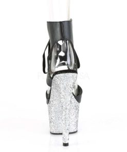 Hoga Klackar Mer Plata höga klackar | Silver 18 Cm Adore-700-14Lg Glitter Hogklackade Plataskor