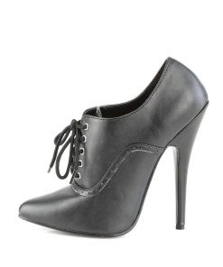 Pumps Klackar Utan Plata höga klackar | Konstlader 15 Cm Domina-460 Oxford Pumps - Hogklackade Pumps Med Snorning Svart