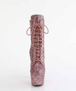 Stovletter Dam Med Plata höga klackar | Adore-1020Gwr 18 Cm Pleaser Hogklackade Boots Glitter Rosa Guld