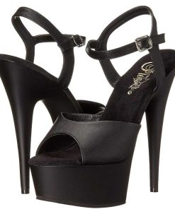 Hoga Klackar Mini Plata höga klackar | Konstlader 15 Cm Delight-609 Pleaser High Heels Skor