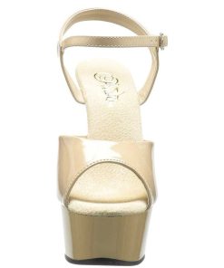 Hoga Klackar Mini Plata höga klackar | Beige 15 Cm Delight-609 Pleaser High Heels Skor