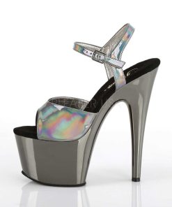 Hoga Klackar Mer Plata höga klackar | Gra 18 Cm Adore-709Hgch Hologram Plata Klackar Skor