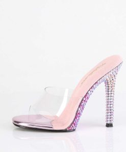 Slip In Klackar Utan Plata höga klackar | Rosa Mules 11,5 Cm Gala-01Dmm Strass Mules Med Stilettklack