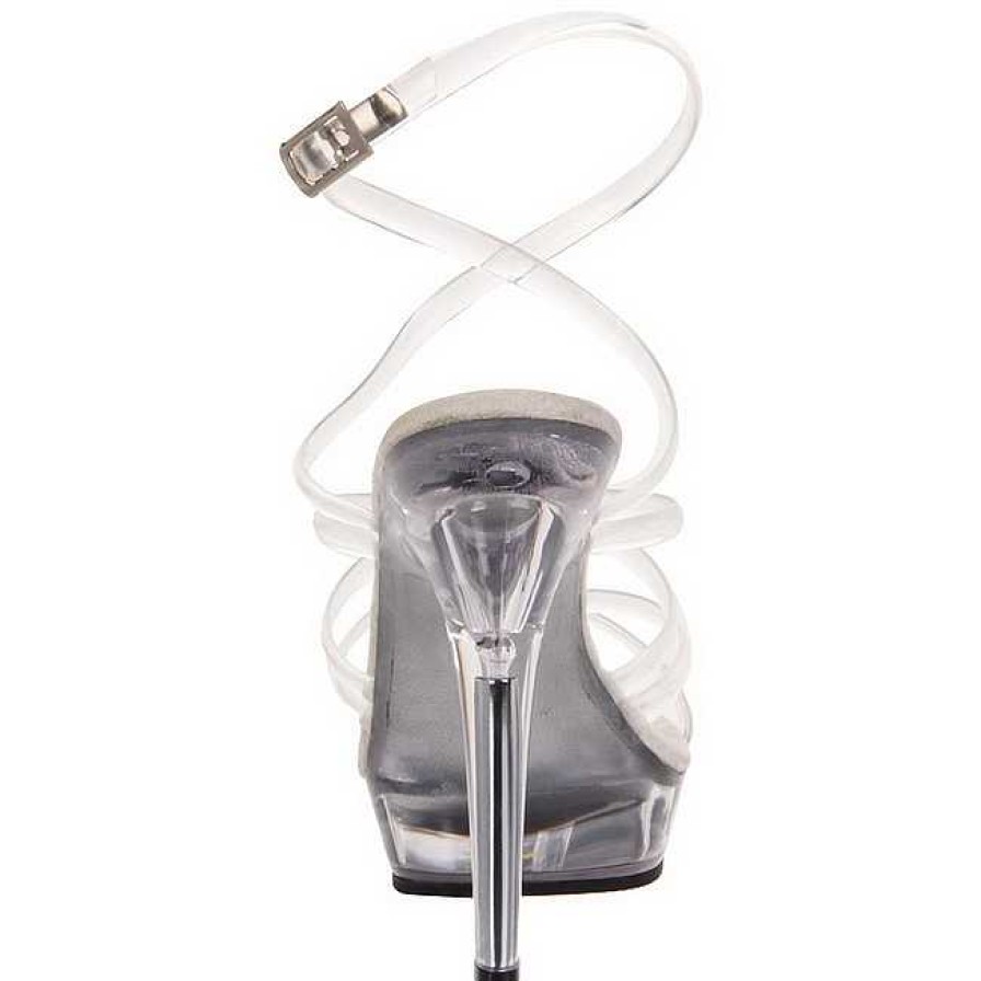 Hoga Klackar Mini Plata höga klackar | Transparent 13 Cm Lip-106 Plataskor Med Klack