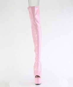 Larhoga Stovlar Med Plata höga klackar | Rosa 18 Cm Adore-3011Hwr Hologram Overknee Stovlar Oppen Ta