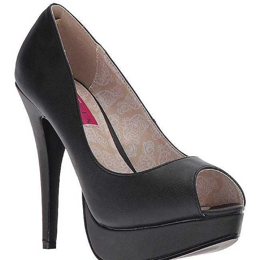 Stora Hoga Klackar For Man höga klackar | Svart Konstlader 13,5 Cm Chloe-01 Stora Storlekar Pumps Skor