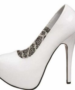 Pumps Klackar Mer Plata höga klackar | Vit Lack 14,5 Cm Burlesque Bordello Teeze-06 Hoga Platapumps