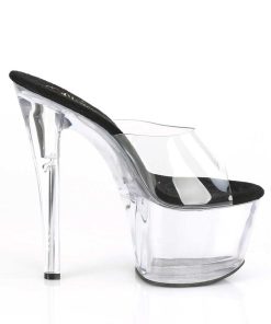 Slip In Klackar Mer Plata höga klackar | Transparent 18 Cm Pleaser Sky-301-2 Plata Hoga Slip In Mules