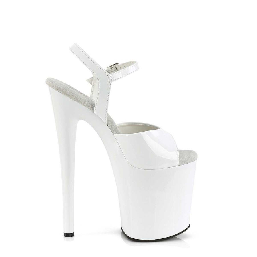 Hoga Klackar Mer Plata höga klackar | Vita High Heels 20 Cm Naughty-809 Plata High Heels