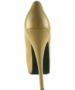 Pumps Klackar Mer Plata höga klackar | Beige Konstlader 14,5 Cm Burlesque Bordello Teeze-06 Hoga Platapumps