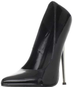 Fetish Skor & Extrema Stovlar höga klackar | Svart Lack 16 Cm Dagger-01 Fetish Hoga Pumps Skor