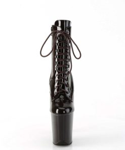 Stovletter Dam Med Plata höga klackar | Flamingo-1020 20 Cm Pleaser Hogklackade Boots Coffee