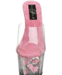 Slip In Klackar Mer Plata höga klackar | Fuchsia Transparent 18 Cm Adore-701Fl Plata Hoga Slip In Mules