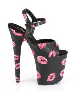 Hoga Klackar Mer Plata höga klackar | Svart 20 Cm Flamingo-809Kisses Pleaser High Heels Skor