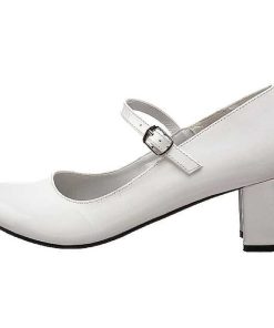 Pumps Klackar Utan Plata höga klackar | Vit Lack 5 Cm Schoolgirl-50 Klassiska Pumps Klackskor Dam