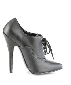 Pumps Klackar Utan Plata höga klackar | Konstlader 15 Cm Domina-460 Oxford Pumps - Hogklackade Pumps Med Snorning Svart