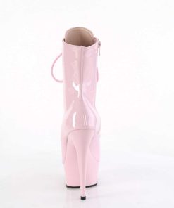 Stovletter Dam Med Plata höga klackar | Lacklader 15 Cm Delight-1021 Hogklackade Plataboots - Oppen Ta Ankelboots Rosa