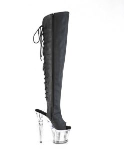 Larhoga Stovlar Med Plata höga klackar | Vegan 18 Cm Spectator-3019-2 Svarta Larhoga Boots