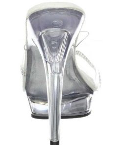 Slip In Klackar Mini Plata höga klackar | Transparent 13 Cm Fabulicious Lip-101R Hogklackade Slipper Damskor