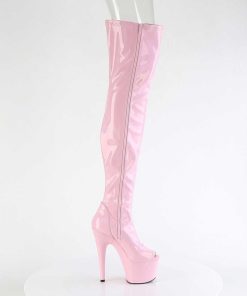 Larhoga Stovlar Med Plata höga klackar | Rosa 18 Cm Adore-3011Hwr Hologram Overknee Stovlar Oppen Ta