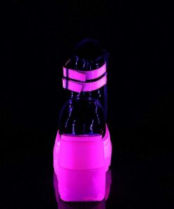 Demoniacult Skor & Stovlar Dam höga klackar | Rosa Neon 11,5 Cm Shaker-52 Cyberpunk Plata Stovletter