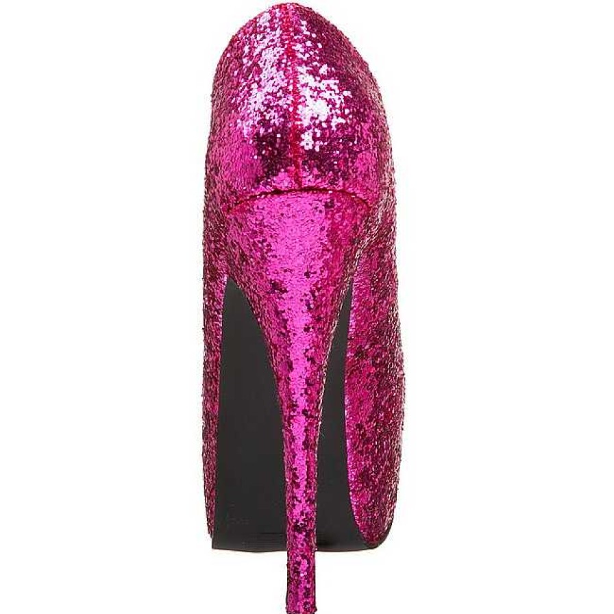 Pumps Klackar Mer Plata höga klackar | Fuchsia Glitter 14,5 Cm Burlesque Bordello Teeze-06G Hoga Platapumps