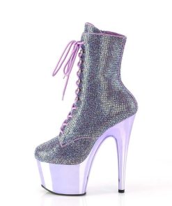 Stovletter Dam Med Plata höga klackar | Lavendel Strass Stenar Plataboots 18 Cm Adore-1020Chrs Hogklackade Boots