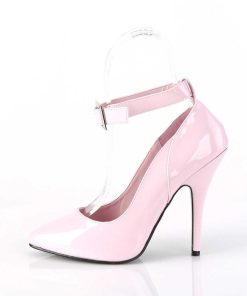 Pumps Klackar Utan Plata höga klackar | Rosa Lackpumps 13 Cm Seduce-431 Ankelrem Pumps - Lackpumps Med Ankelband