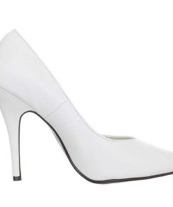 Pumps Klackar Utan Plata höga klackar | Vit Lack 13 Cm Seduce-420V Spetsiga Pumps Med Hoga Klackar