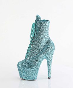 Stovletter Dam Med Plata höga klackar | Adore-1020Gwr 18 Cm Pleaser Hogklackade Boots Glitter Turkisbla