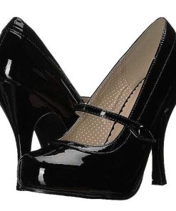 Stora Hoga Klackar For Man höga klackar | Svart Lacklader 11,5 Cm Pinup-01 Stora Storlekar Pumps Skor