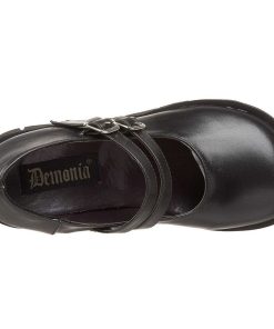 Demoniacult Skor & Stovlar Dam höga klackar | Vegan 11,5 Cm Demoniacult Kera-08 Gothic Mary Jane Pumps Med Plata