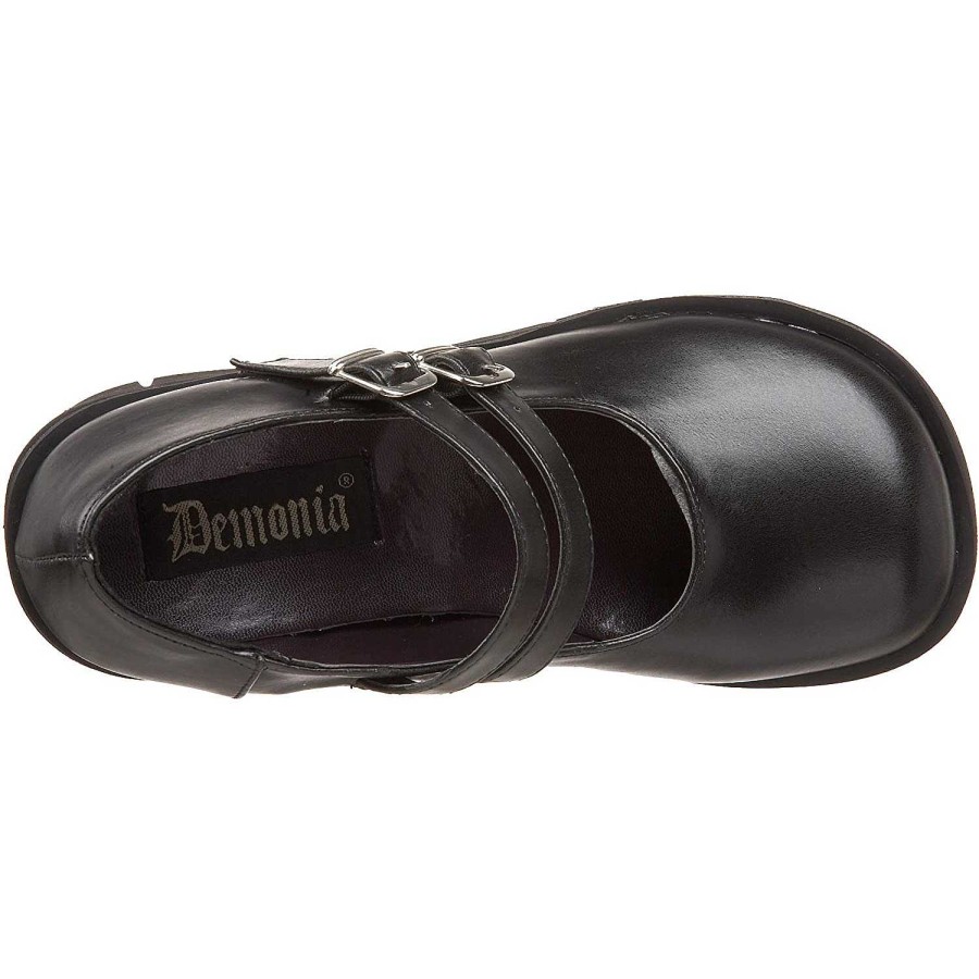 Demoniacult Skor & Stovlar Dam höga klackar | Vegan 11,5 Cm Demoniacult Kera-08 Gothic Mary Jane Pumps Med Plata