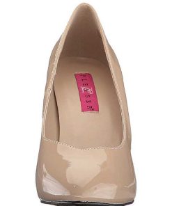 Stora Hoga Klackar For Man höga klackar | Beige Lack 10 Cm Dream-420 Pumps Hogklackade Herrskor